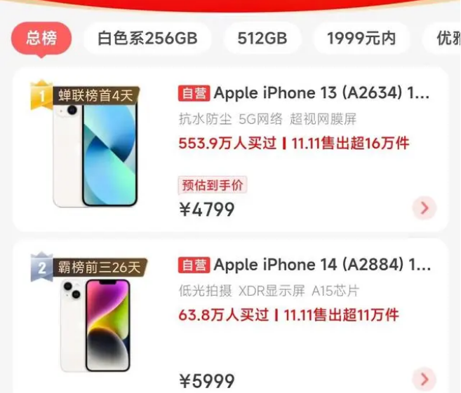 迎泽苹果14维修分享iPhone14配置不如同价位的安卓还能大卖 
