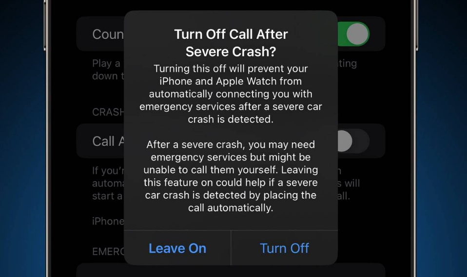 迎泽苹果14维修分享 iPhone 14 和 Apple Watch 上关闭崩溃检测 