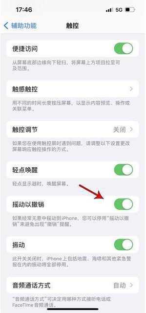 迎泽苹果手机维修分享iPhone手机如何设置摇一摇删除文字 